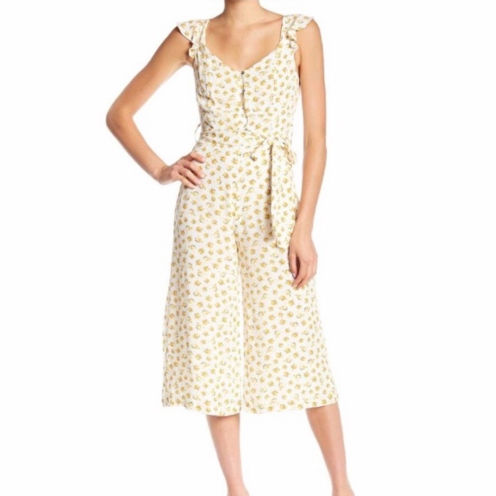Dee Elly yellow floral jumpsuit